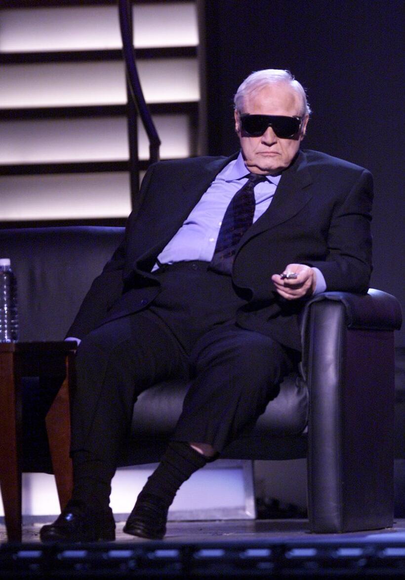 Marlon Brando at the Michael Jackson's 30th Anniversary Celebration.
