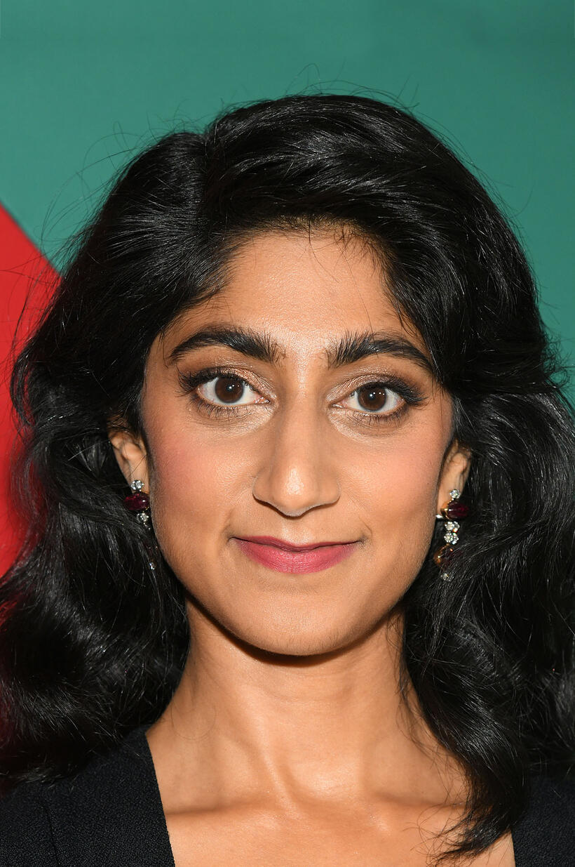 Sunita Mani at the premiere of "Spirited" in New York City.
