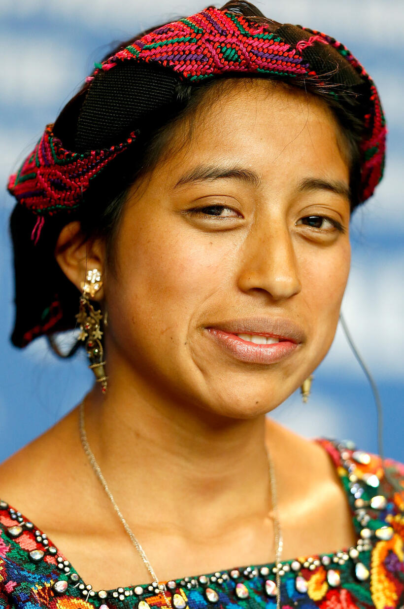 Maria Mercedes Coroy at the 'Ixcanul' press conference during the 65th Berlinale International Film Festival.