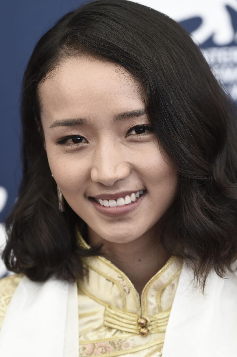 Yangshik Tso at a photocall for "Tharlo" during the 72nd Venice Film Festival.