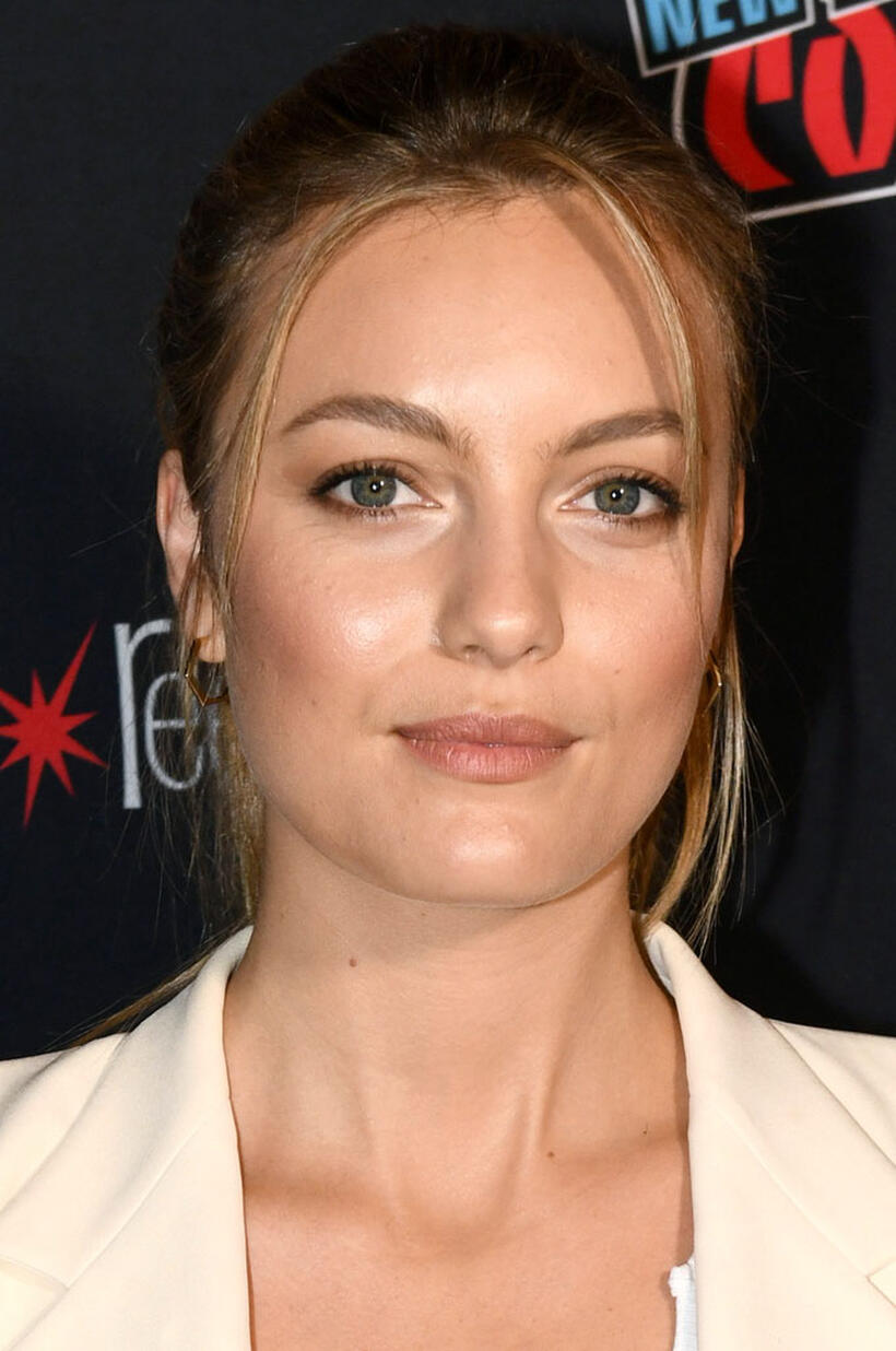 Leila George D'Onofrio at at the "Mortal Engines" panel during New York Comic Con 2018.
