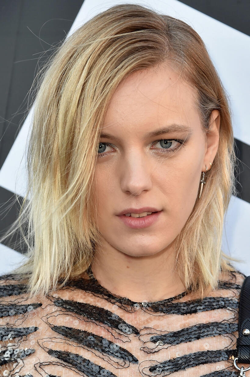 Erika Linder at the Louis Vuitton show during Paris Fashion Week.