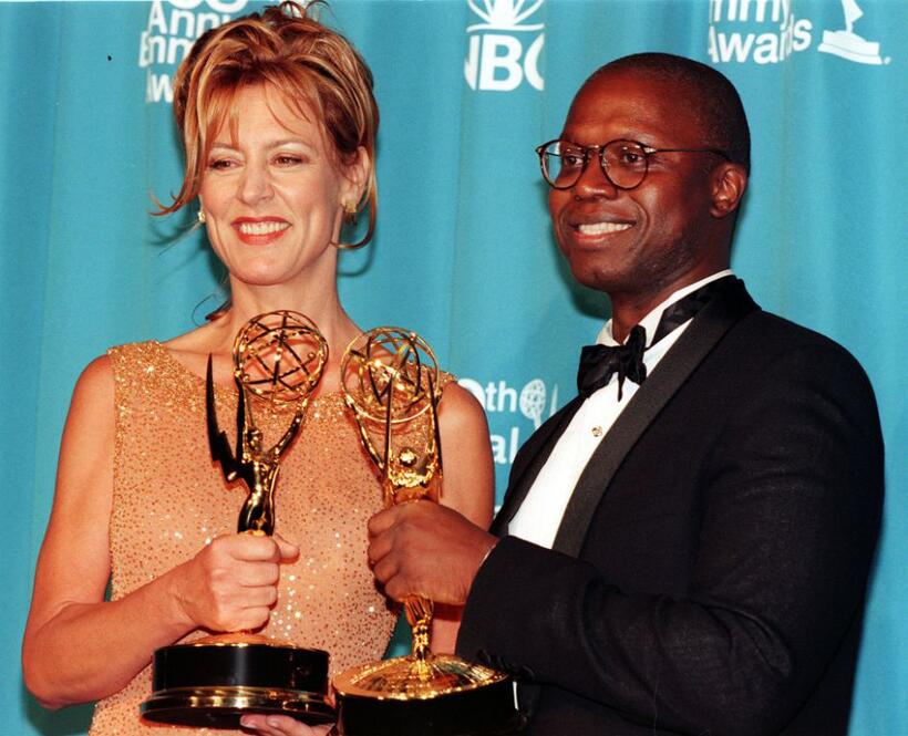 Andre Braugher and Christine Lahti at the 50th Annual Primetime Emmy Awards.