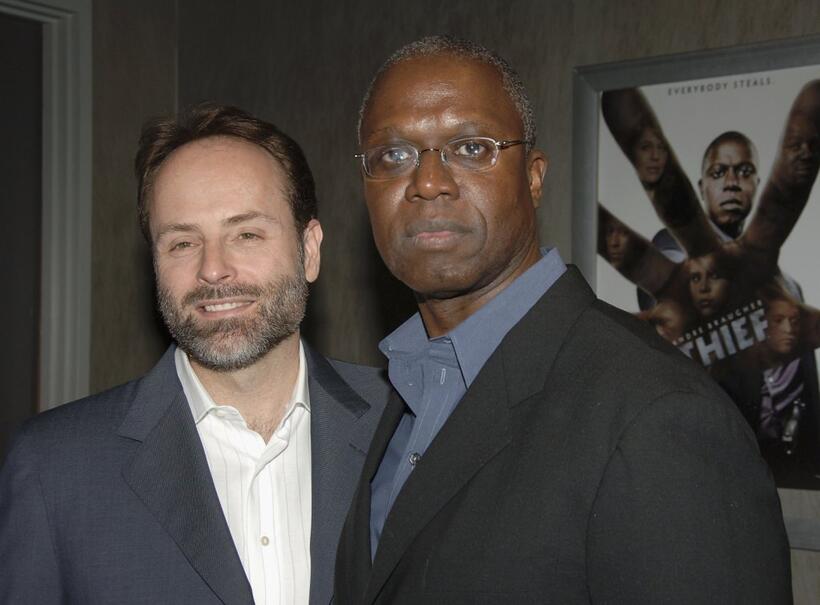 Andre Braugher and John Landgraf at the premiere screening of "Thief".