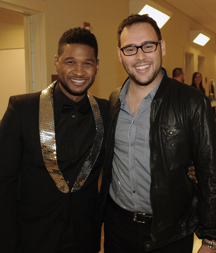 Usher Raymond and Scooter Braun at the 33rd Annual Georgia Music Hall Of Fame Awards in Georgia.