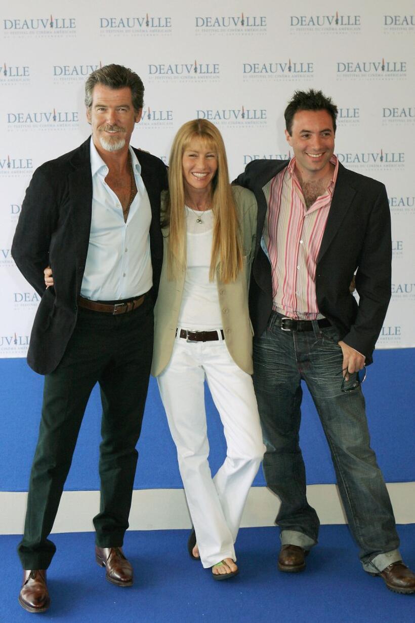 Pierce Brosnan, Beau st.Clair and Richard Shepard t the 31st Deauville Festival Of American Film photocall of The Matador.