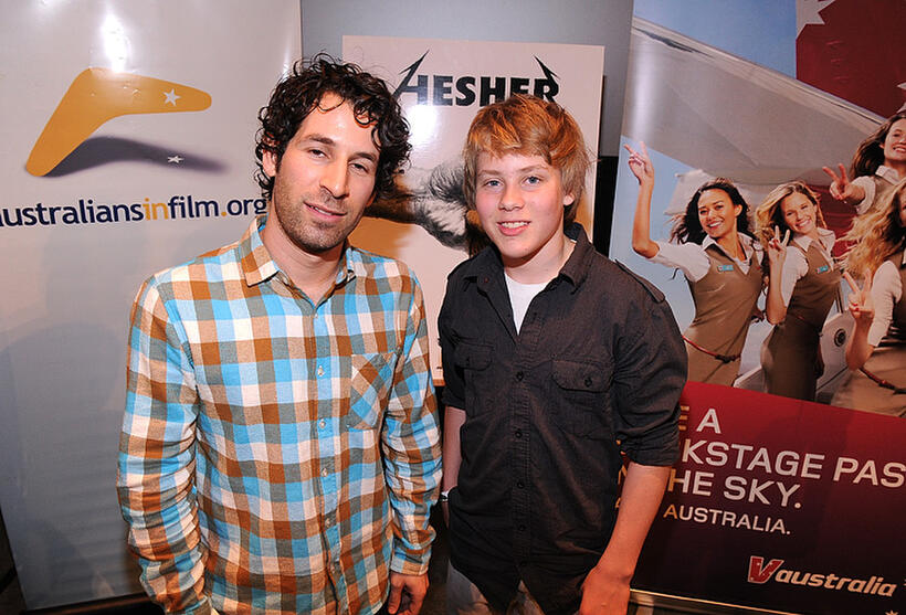 Director Spencer Susser and Devin Brochu at the Australians In  screening of "Hesher" and "I Love Sarah Jane" in California.