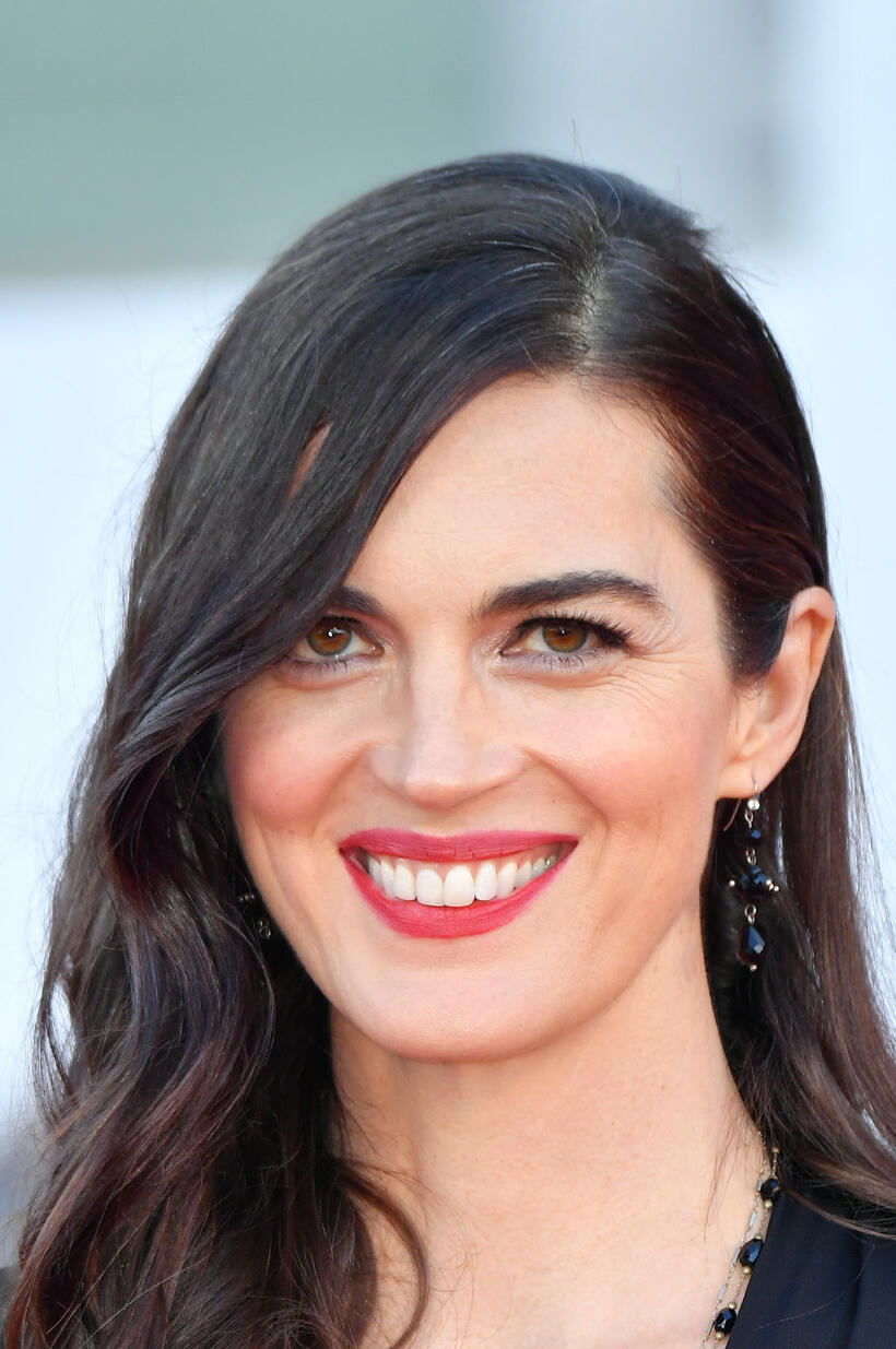 Rebecca Comerford at the red carpet premiere of "The Hand of God" during the 78th Venice International Film Festival.