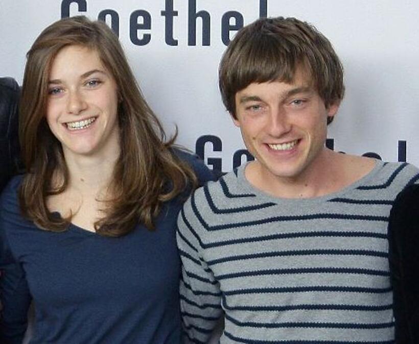 Miriam Stein and Volker Bruch at the photocall of "Goethe."