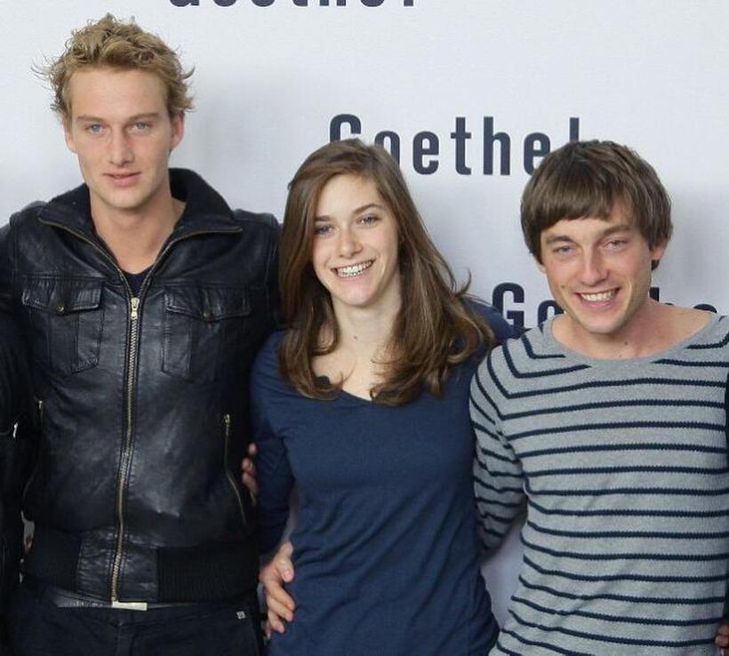 Alexander Fehling, Miriam Stein and Volker Bruch at the photocall of "Goethe."