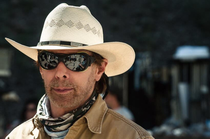 Producer Jerry Bruckheimer on the set of "The Lone Ranger."