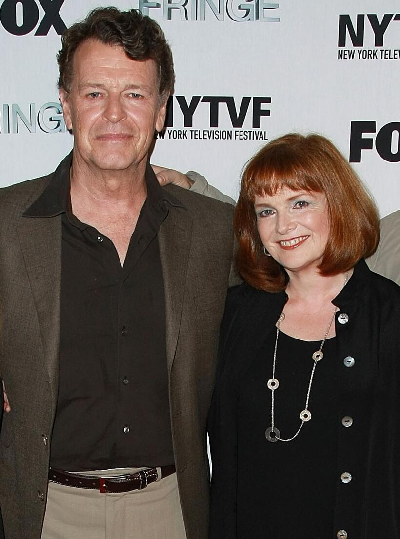 John Noble and Blair Brown at the premiere of "Fringe" during the 2008 New York Television Festival.