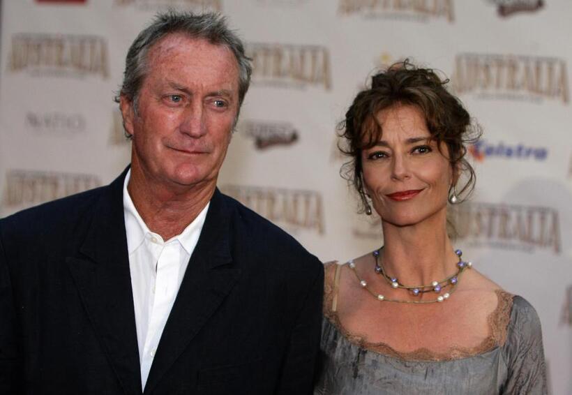 Bryan Brown and Rachael Griffith at the world premiere of "Australia."