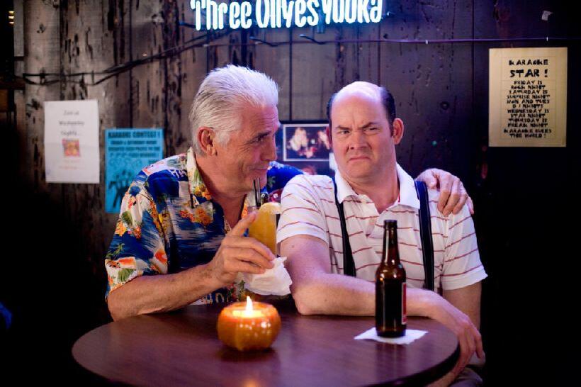 James Brolin as Ben Selleck and David Koechner as Brent Gage in "The Goods: Live Hard, Sell Hard."