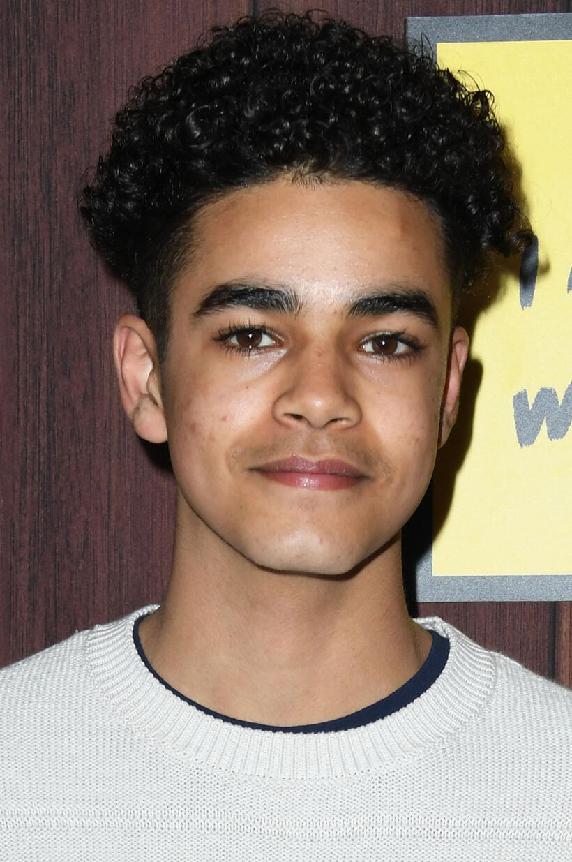 Amir Wilson at Neflix's "I Am Not Okay With This" photocall in West Hollywood, California.