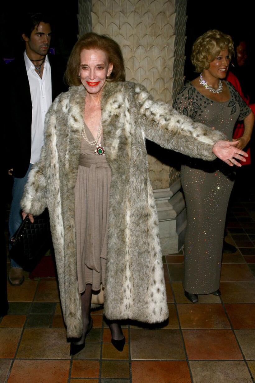 Helen Gurley Brown at the after party of the opening night of "Dirty Rotten Scoundrels."