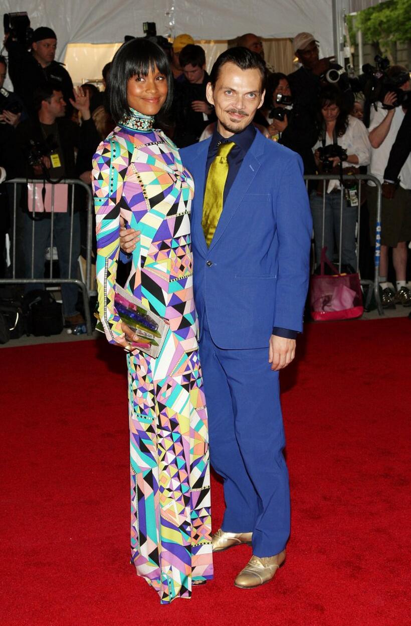 Joy Bryant and Matthew Williamson at the Metropolitan Museum of Art Costume Institute Gala.