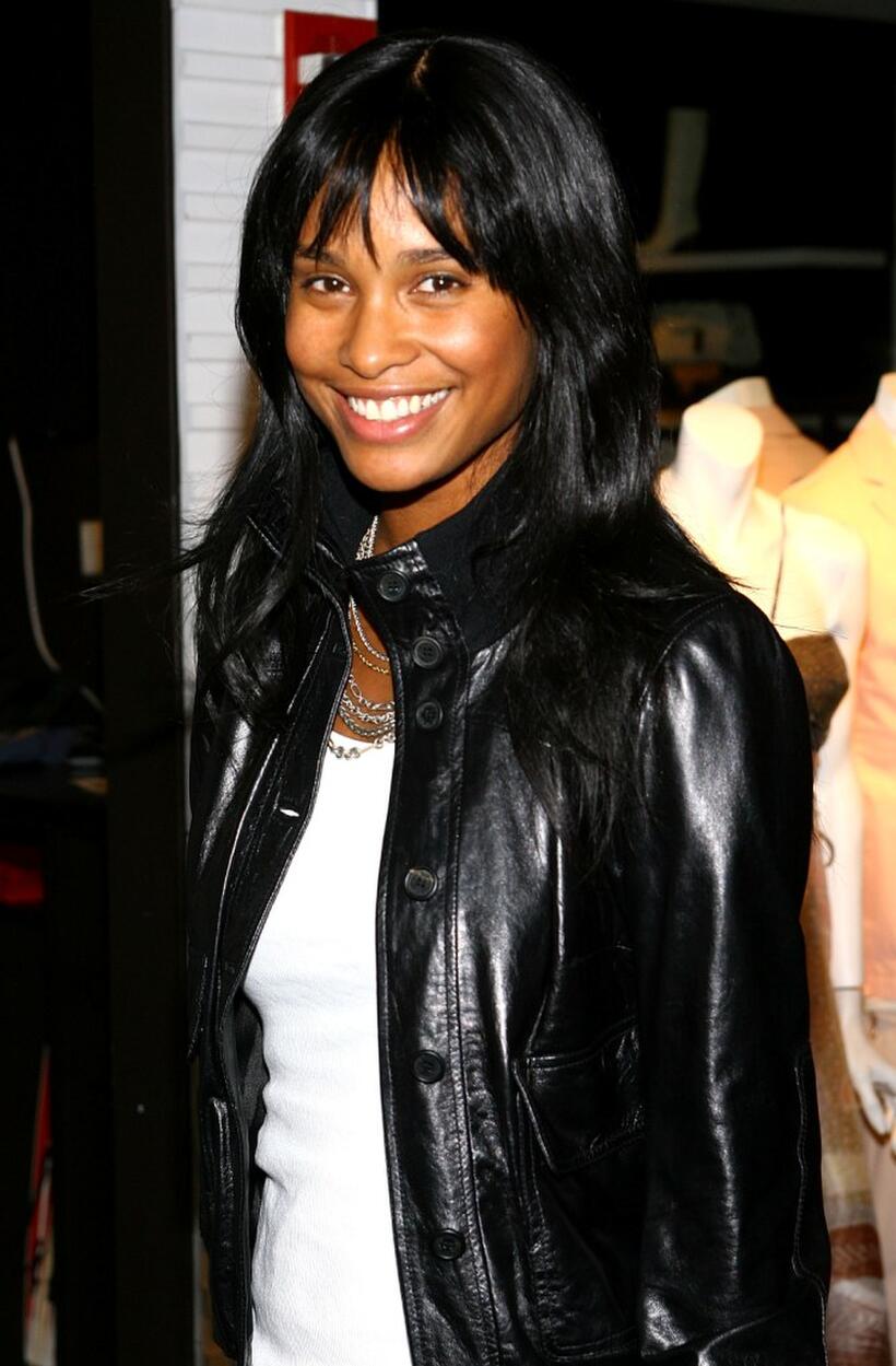 Joy Bryant at the celebration of the arrival of Brian Atwood's first Spring collection with New Yorkers For Children.