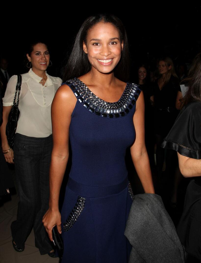 Joy Bryant at the Temperley London fashion show during the Mercedes-Benz Fashion Week Fall 2008.
