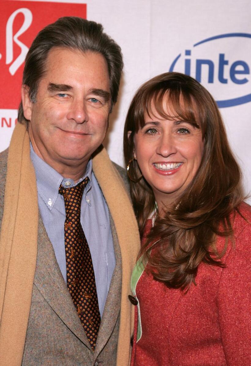 Beau Bridges and wife Wendy Bridges at the Hollywood Entertainment Museum Annual Awards.