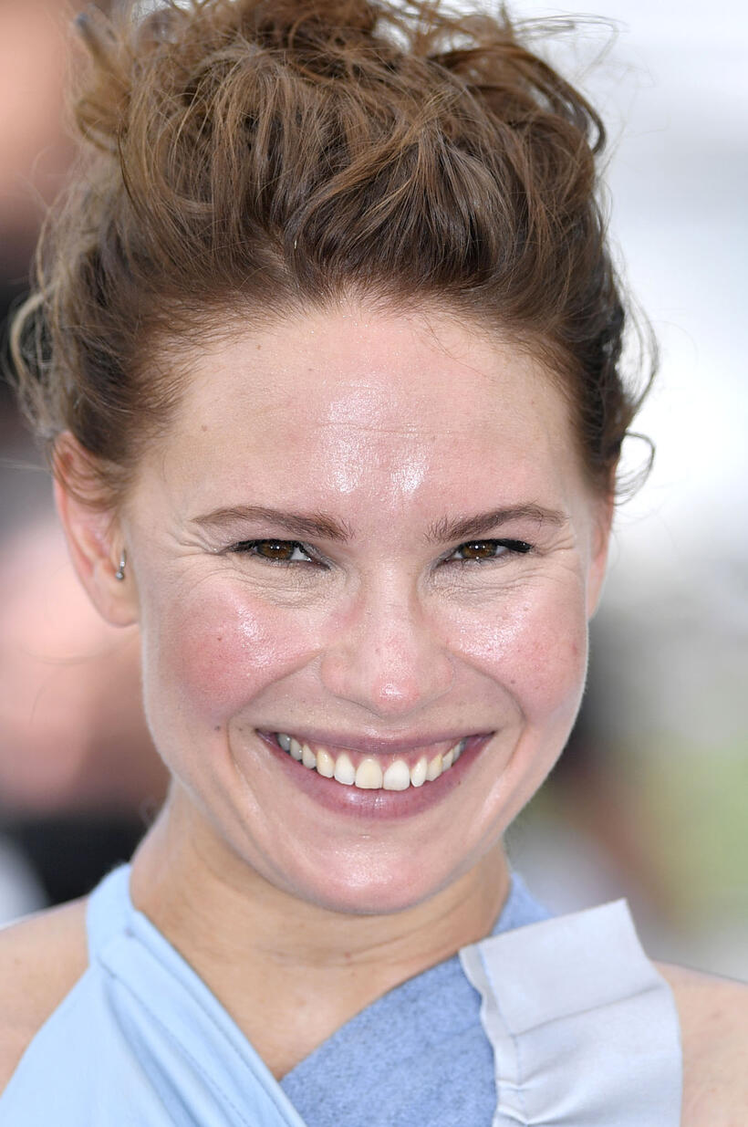 Seidi Haarla at a photocall for "Hytti No. 6" (Compartment No. 6) during the 74th Cannes Film Festival.