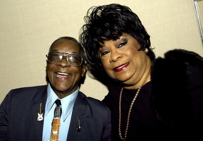 Hubert Sumlin and Ruth Brown at the premiere of "Lightning in a Bottle" cocktail reception.