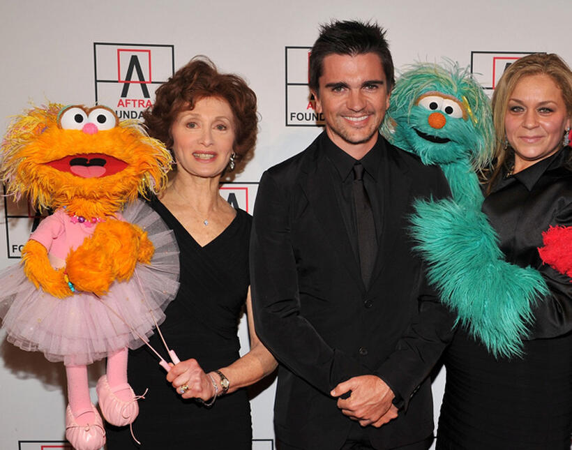 Fran Brill, Musician Juanes and Carmen Osbahr at the 2010 AFTRA AMEE Awards in New York.