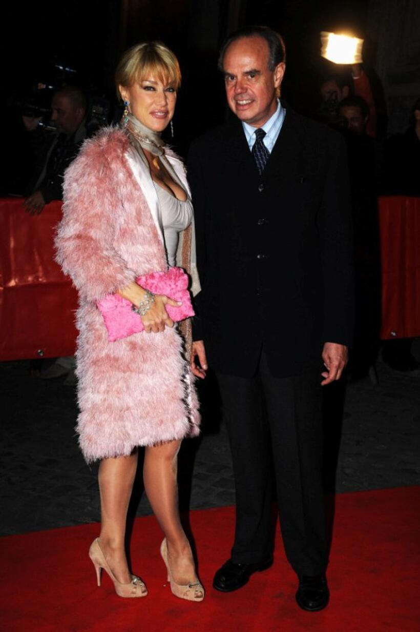 Nancy Brilli and Frederic Mitterand at the Opening Ceremony Dinner Honoring Al Pacino during the 3rd Rome International Film Festival.