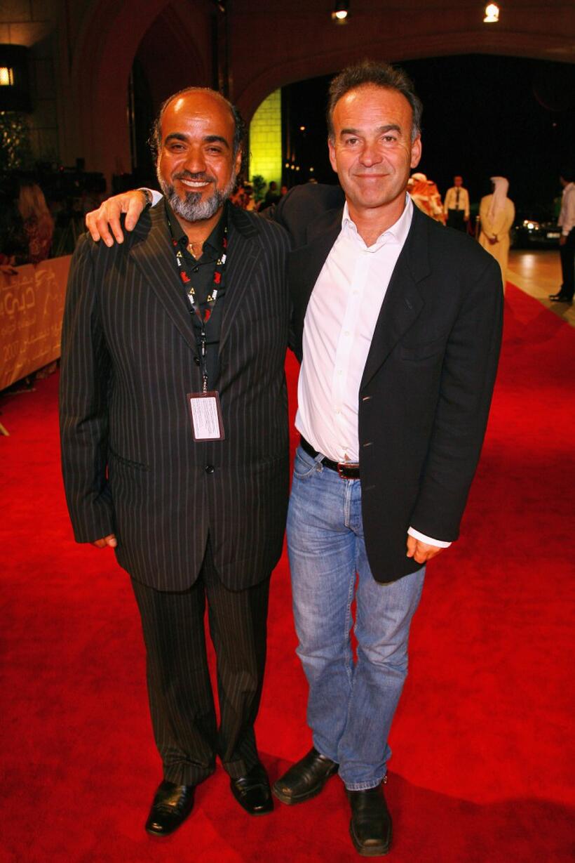 Nick Broomfield and Sayed Badreya at the premiere of "Battle for Haditha" during the 4th Dubai International Film Festival.