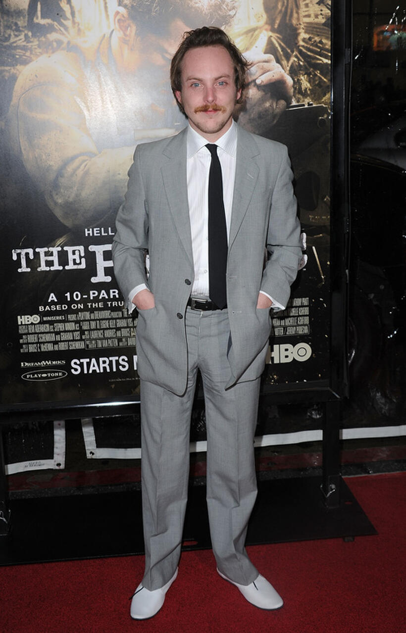 Tom Budge at the California premiere of "The Pacific."