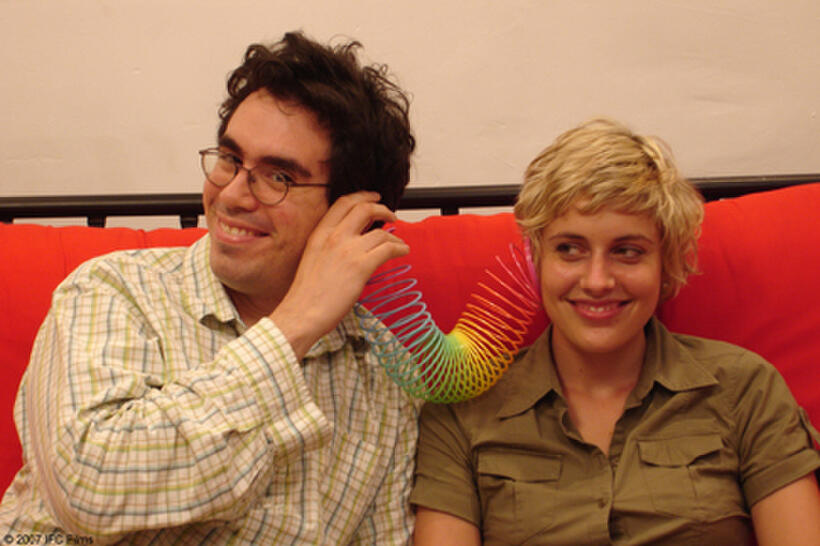 Andrew Bujalski as Paul and Greta Gerwig as Hannah in "Hannah Takes the Stairs."