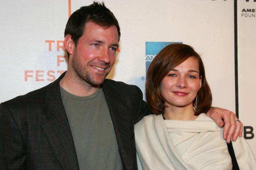 Director Ed Burns and Heather Burns at the premiere of "The Groomsmen" during the 5th Annual Tribeca Film Festival.