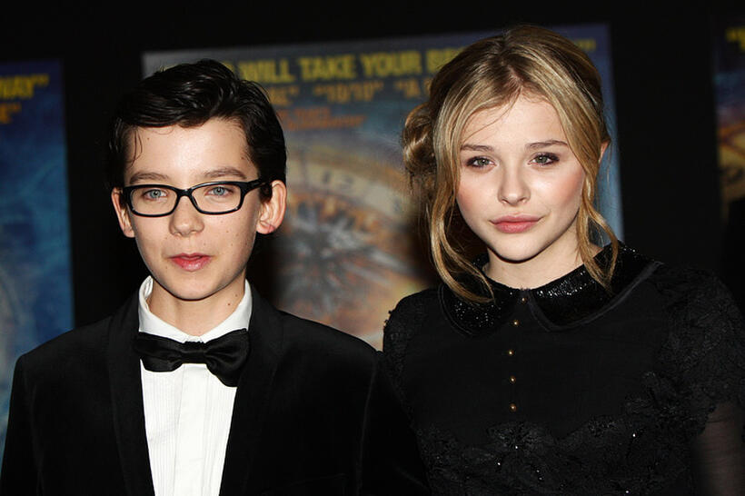 Asa Butterfield and Chloe Moretz at the Royal Film Performance 2011 of "Hugo" in London.