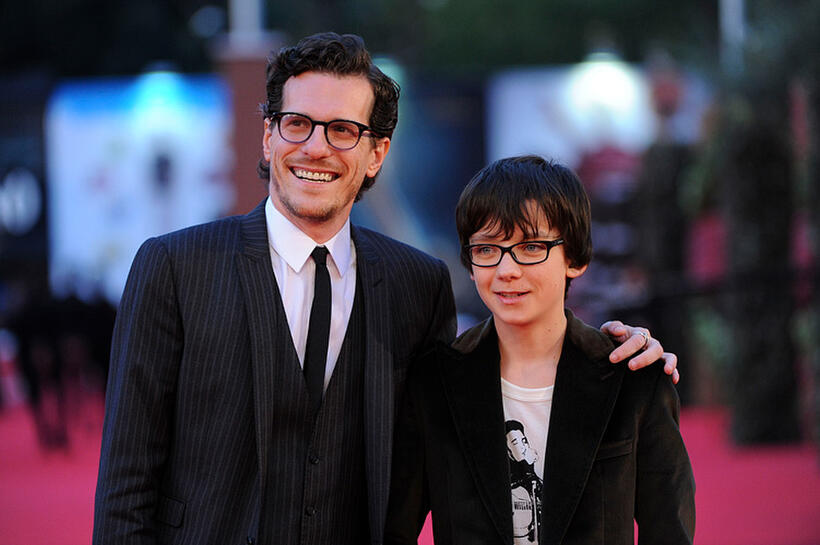 Author Brian Selznick and Asa Butterfield at the premiere of "Hugo" and "Week End" during the 6th International Rome Film Festival.