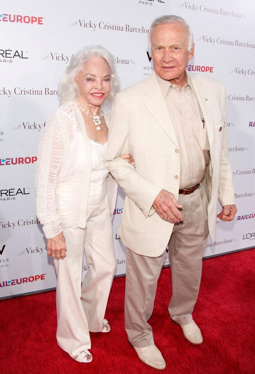 Lois Aldrin and Buzz Aldrin at the Los Angeles premiere of "Vicky Cristina Barcelona."