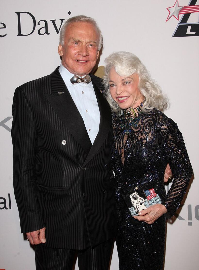 Buzz Aldrin and Lois Aldrin at the 2009 GRAMMY Salute To Industry Icons.