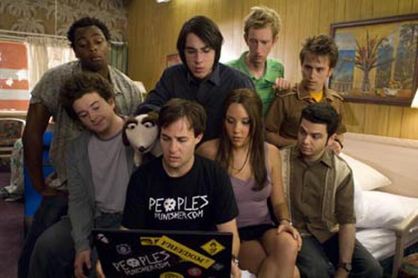 Donte Bonner, Adam Hendershott, Danny Strong, Jack Carpenter, Amanda Bynes, Jeremy Howard, Arnie Pantoja and Samm Levine in "Sydney White."