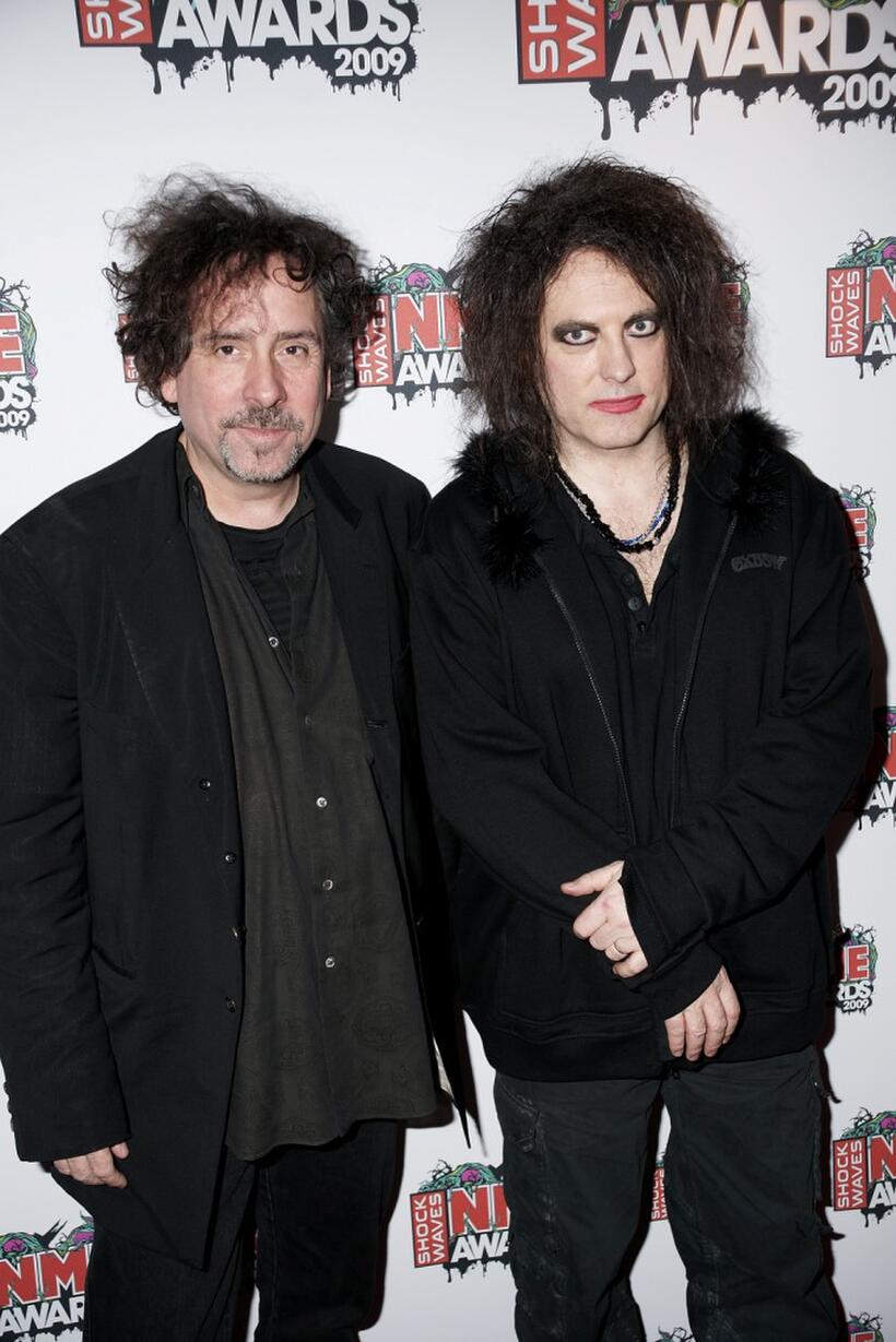 Tim Burton and Robert Smith at the Shockwaves NME Awards 2009.