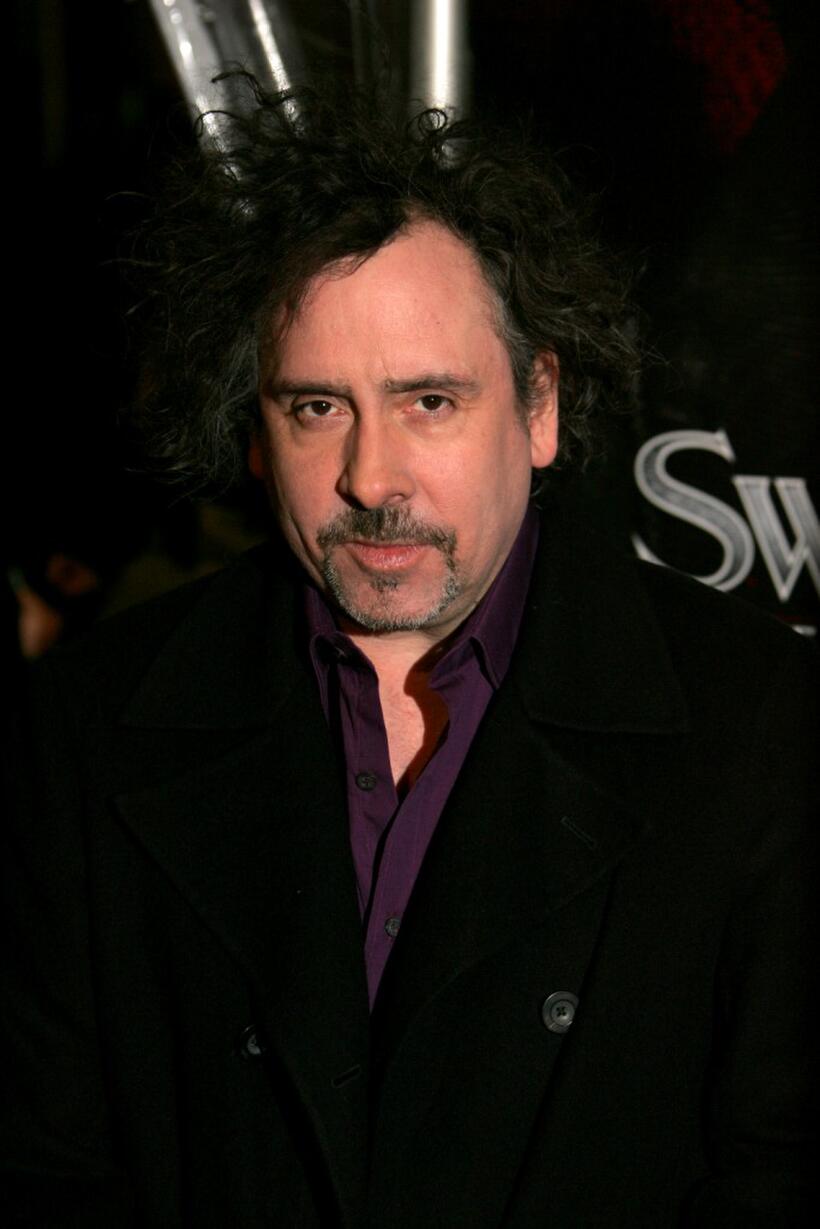 Tim Burton at the New York premiere of "Sweeney Todd."