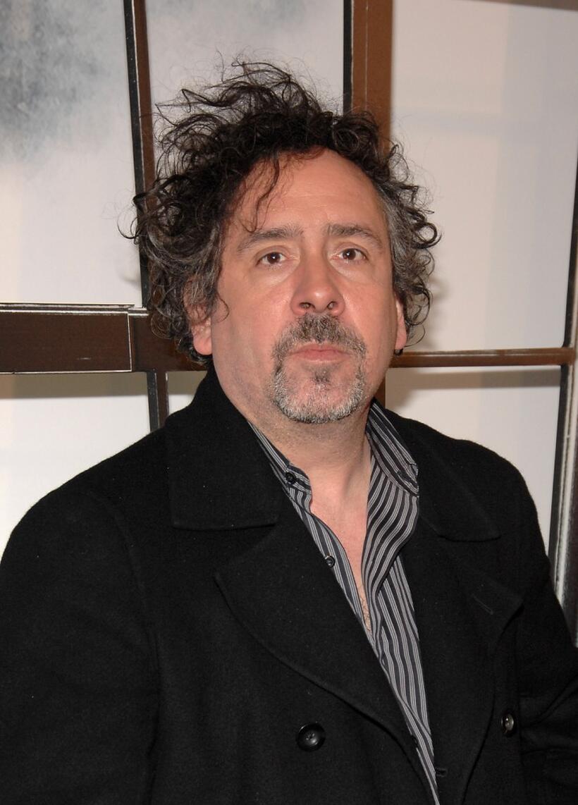 Tim Burton at the premiere of "Sweeney Todd."