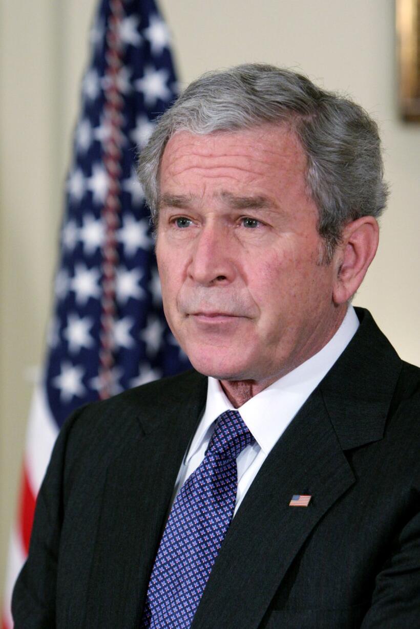 George W. Bush at the Billion Auto Industry Bailout Plan.