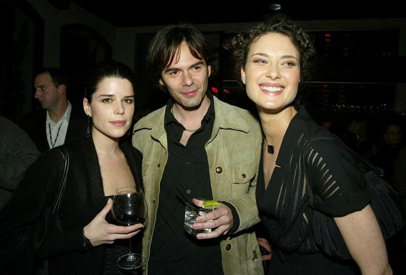 Neve Campbell, Billy Burke and Shalom Harlow at the Fox All-Star party for the 2004 TCA Winter Tour.