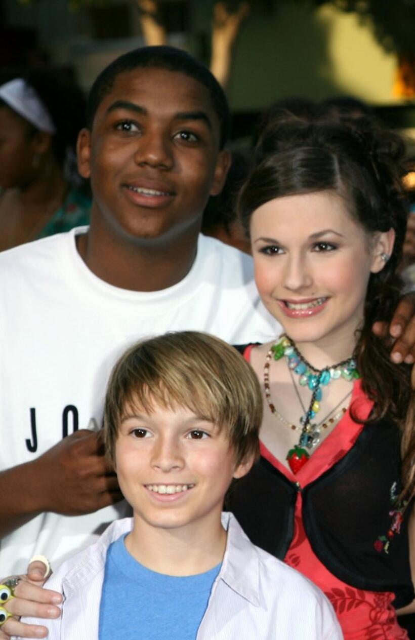 Christopher Massey, Paul Butcher and Erin Sanders at the California premiere of "Monster House."
