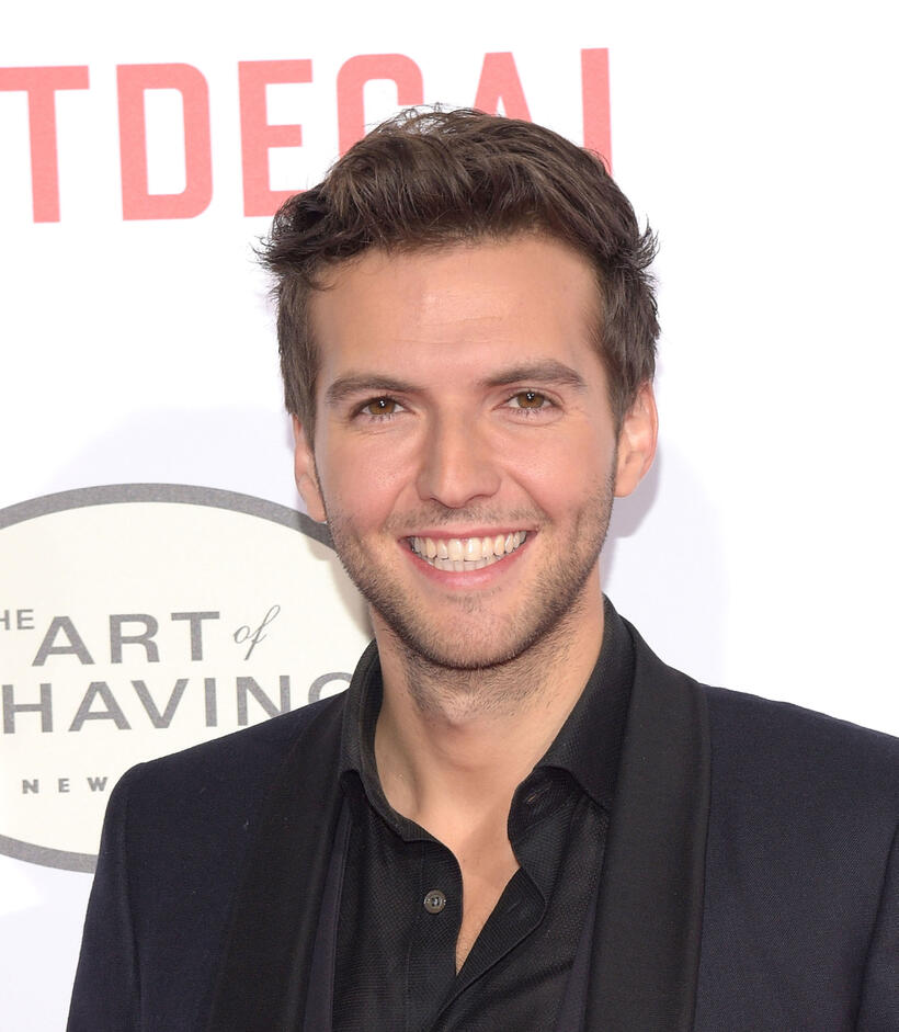 Guy Burnet at the California premiere of "Mortdecai."