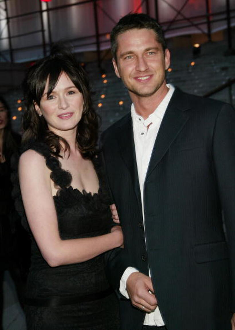 Gerard Butler and Emily Mortimer at a Vanity Fair party in New York City.
