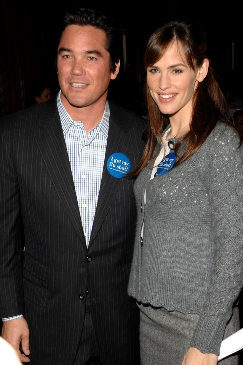 Dean Cain and Jennifer Garner at the National Influenza Initiative launch.
