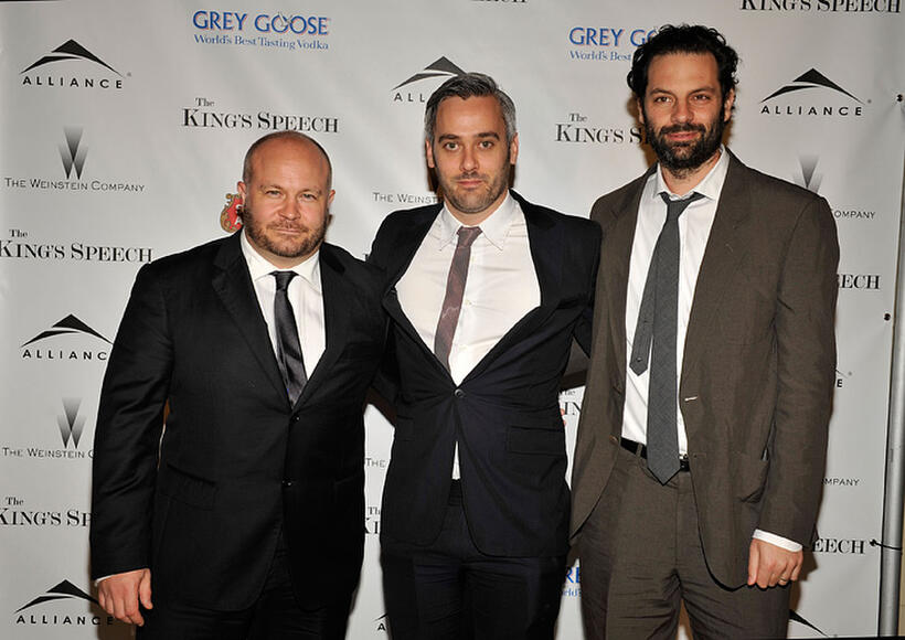 Gareth Unwin, Iain Canning and Emile Sherman at the Weinstein Company and Alliance Pictures dinner for "The King's Speech."