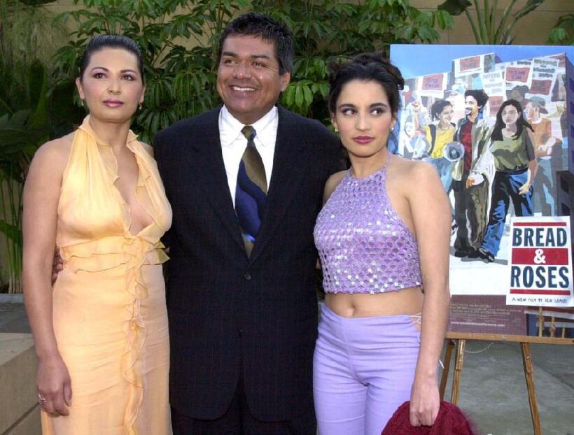 Elpidia Carrillo, George Lopez and Pilar Padilla at the Los Angeles premiere of "Bread and Roses."