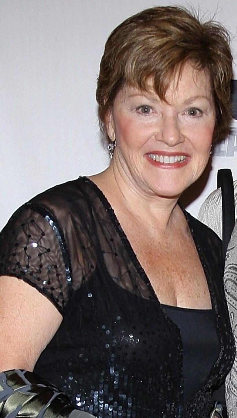 Helen Carey at the curtain call of the opening night of "Pygmalion."