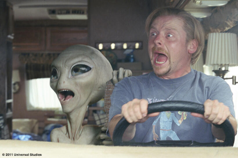 Paul and Simon Pegg as Graeme in ``Paul.''